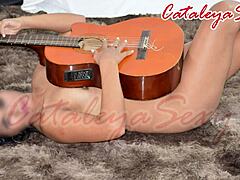 Sensual Guitar Posing