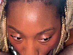 Ebony pov bareback facial
