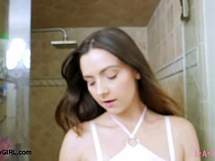 Model Takes Shower