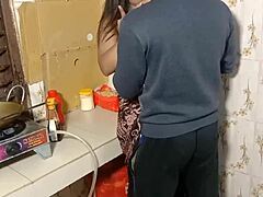 kitchen doggy blowjob