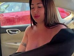 Latina Car Creampie