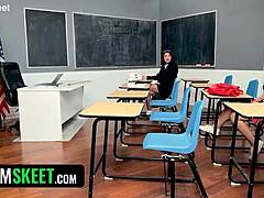 teacher classroom scissoring
