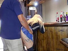 blonde skirt quickie