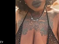 Ebony Lingerie Tease