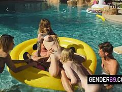 Shemale Pool Orgy