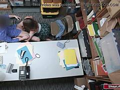 shoplifted brunette fucked