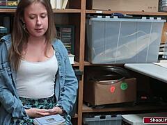 shoplifted brunette fucked