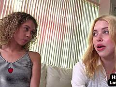 tiny handjob threesome