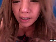 Japanese brunette hina otsuka moans through uncensored cowgirl poundinghina otsuka uncensored