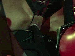 brunette strapon ride