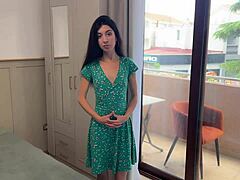 Balcony Footjob Fuck