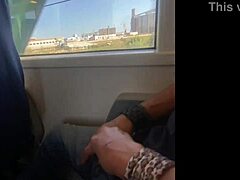 Train Handjob Cumshot