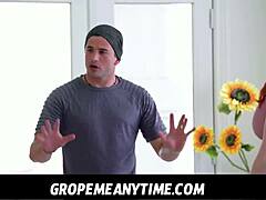 groping yoga session