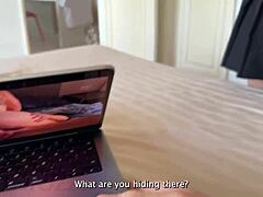 milf catches stroking