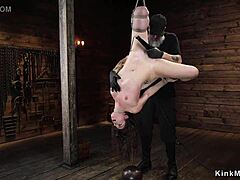 Bound Brunette Gagging