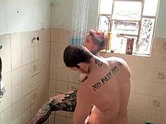 Shower Bareback Fuck