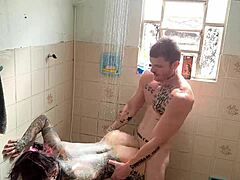 Shower Bareback Fuck