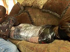 wrapped babe pounded