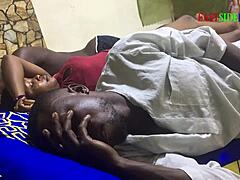 Ebony Threesome Creampie