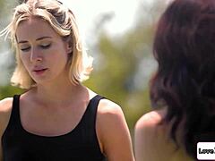 instructor licks blonde