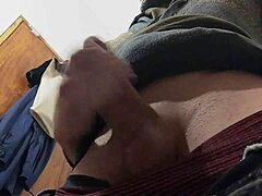 bathroom cock stroke