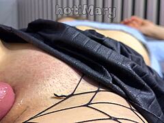 milf creampie closeup