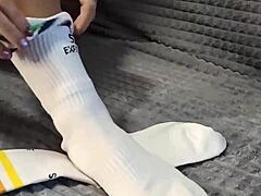 sock foot tease