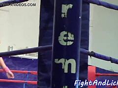 wrestling pussy lick