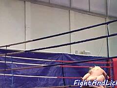 wrestling pussy lick