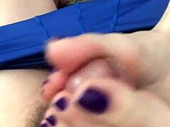 Purple Toes Footjob