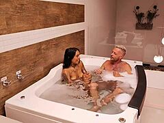 brunette ass cumshot