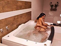 brunette ass cumshot