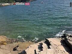 beach tits show