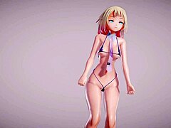 bikini skirt tease