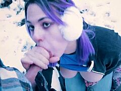 Snowy Public Blowjob