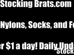 Stockings Lick Tease