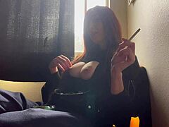 Italian Milf Smoking