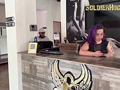 Receptionist Ass Slam
