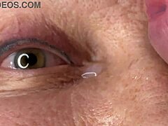 mature eye cumshot