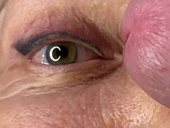 mature eye cumshot