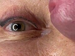 mature eye cumshot