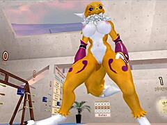Renamon Furry Stretch