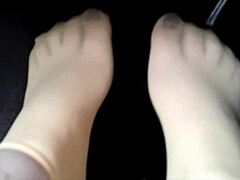 Nylon Feet Tease