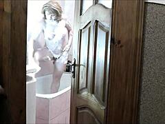 Blonde Bathroom Cumshot