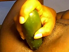 Cucumber Pussy Fuck