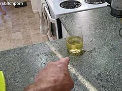 milf slurps wine