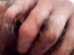 wet hairy closeup
