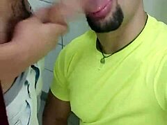 bathroom mouth shove