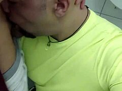 bathroom mouth shove