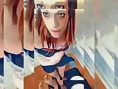 shemale bathroom tease